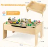 COSTWAY 78 teiliges Kinder Eisenbahn Set, 5 in 1 Produktbild-Vorschau 3