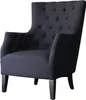 Poltrona scandinava "Duchesse" in tessuto - nero Anteprima dell’immagine prodotto 1