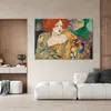 Leinwandbild Rothaarige Frau – G. Klimt 90x60 Feeby Bunt Produktbild-Vorschau 2