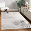 Teppich Wohnzimmer Kurzflor Blätter Floral Regenbogen Produktbild-Vorschau 1