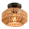 Lampe de plafond en rotin, Ø 20 cm, salon, chambre à Voir les images du produit 1