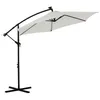 A white cantilever umbrella with a black pole and base, shown against a white background. Produktbild-Vorschau