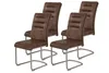 Hela Tische, 4er Set Freischwinger Stuhl PAULA - Mikrofaser Produktbild-Vorschau 1