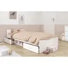 Lit enfant moderne blanc mat 90 x 200 cm Voir les images du produit 2