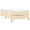 vidaXL Boxspringbett mit Matratze Creme 90x200 cm Stoff Produktbild-Vorschau 3