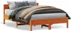 The Living Store Massivholzbett mit Kopfteil Wachsbraun Produktbild-Vorschau 2