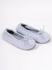 Weiche Damen Ballerina Hausschuhe mit Schleife grau 40-41 Produktbild-Vorschau 6
