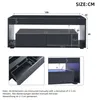 Salontafel 110x50x40 cm, zwart, met een gehard glazen blad, Productafbeelding-voorbeeld 2
