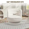 HOMCOM Draaibare fauteuil met kussens, loungefauteuil met Productafbeelding-voorbeeld 4