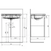 Base ELLA 56,5x65x43cm, 2x ante, bianco Anteprima dell’immagine prodotto 4