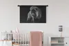 MuchoWow® Wandteppich Wandbehang Löwen - Porträt - Schwarz Produktbild-Vorschau 2