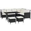 Juskys Polyrattan Lounge Manacor - Sofa, stolik, stołek i Podgląd zdjęcia produktu 8