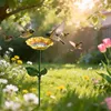 Freistehende Vogeltränke Metallblume 64cm Rostbeständiges Produktbild-Vorschau 6
