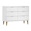 vidaXL Armoire à tiroirs MOLDE Blanc 113x40x80 cm Pin Voir les images du produit 1