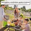 IvoQ Tavolo pieghevole – 180 cm – look rattan – nero – Anteprima dell’immagine prodotto 6