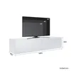 SONNI Armoires TV blanches brillantes suspendues en bois Voir les images du produit 9