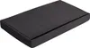 A dark gray storage bench is shown from a diagonal angle against a white background. Voir les images du produit