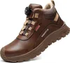 A single brown work boot is shown against a white background. Produktbild-Vorschau