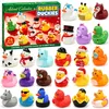 Calendrier de l'Avent avec 24 canards de bain colorés pour Voir les images du produit 1