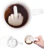 Mittelfinger Tasse Weiß – lustiger Kaffeebecher mit Produktbild-Vorschau 1
