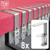 com-four® 8x Premium Tischdeckenklammer aus Edelstahl - Produktbild-Vorschau 1
