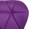 A close-up view of a purple upholstered chair or stool with diamond-shaped stitching. Anteprima dell’immagine prodotto