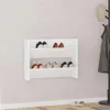 vidaXL Ścienna szafka na buty biała 80x18x60 cm materiał Podgląd zdjęcia produktu 9