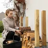 Relaxdays Holzstapelhilfe 2er Set, für Feuerholz, Produktbild-Vorschau 3