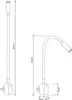 Technical drawings of a flexible LED lamp with dimensions indicated. Produktbild-Vorschau