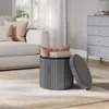 WOLTU Sitzhocker mit Deckel Stauraum, faltbar gepolstert, Produktbild-Vorschau 4