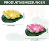 2er Set Solar Teichlampe Seerose, schwimmende LED Solar Produktbild-Vorschau 3