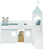 Homestyle4u Hochbett 90x200 Kinder Weiß Rutsche Set mit Produktbild-Vorschau 11