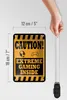 Blechschild Hinweis 12x18cm Caution extreme gaming inside Produktbild-Vorschau 5