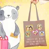 Mr. & Mrs. Panda Shopping Tasche Igel Familie - Braun Produktbild-Vorschau 2