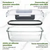 YASHE glazen containers met deksel, 10 stuks, stapelbaar en Productafbeelding-voorbeeld 11
