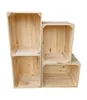 Obstkiste 40x30x24 cm 4er Set - Weinkiste Apfelkiste als Produktbild-Vorschau 1
