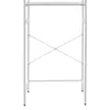 A white metal shelving unit with a marbled top shelf. Produktbild-Vorschau