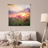 MuchoWow® Wandteppich Wandbehang Sonnenuntergang - Blumen - Produktbild-Vorschau 5