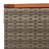 vidaXL Gartentisch Grau 55x55x37 cm Poly Rattan und Produktbild-Vorschau 6