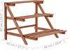 vidaXL 3-úrovňový stojan na rastliny Cedr 48x45x40 cm Náhľad obrázku produktu 5