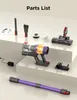 A parts list for a BERGER Akku Staubsauger, showing all the components laid out on a light gray surface. Produktbild-Vorschau