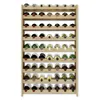 A wooden wine rack filled with wine bottles. Produktbild-Vorschau