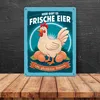 Frische Eier von glücklichen Hühnern Metallschild XL in Produktbild-Vorschau 4