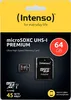 SD MicroSD Card 64GB Intenso SD-HC UHS-I retail Produktbild-Vorschau 3