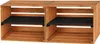 Two wooden crates with black shelves are placed side-by-side against a white background. Podgląd zdjęcia produktu