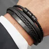 UNIQAL | Lederarmband Herren "BLACK SHAPE" Mens Leather Produktbild-Vorschau 2