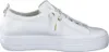 A white leather sneaker is shown from the side against a white background. Voir les images du produit