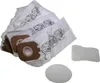 A stack of vacuum cleaner bags and two filters on a white background. Anteprima dell’immagine prodotto