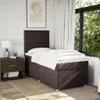 Boxspringbett mit Matratze Dunkelbraun 100x200 cm Stoff Produktbild-Vorschau 3