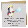 Mr. & Mrs. Panda Klappkarte Stilvolle Feuerwehrmann - Grau Produktbild-Vorschau 1